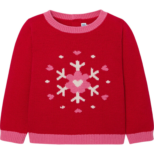 Baby Girl Holiday Sweater, Red