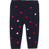 Baby Girl Knitted Pants, Navy/Multicolour - Pants - 2