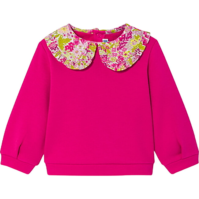 Baby Girl Fleece Sweatshirt, Raspberry