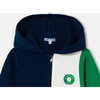 Boy Hoodie, Navy/Green - Sweatshirts - 4