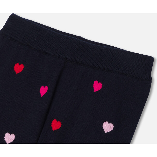 Baby Girl Knitted Pants, Navy/Multicolour - Pants - 4