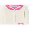 Baby Girl Jersey Cardigan, Soft White/Multicolour - Cardigans - 3