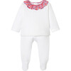 Baby Girl Comfort Set Double Jersey, White - Mixed Apparel Set - 1 - thumbnail