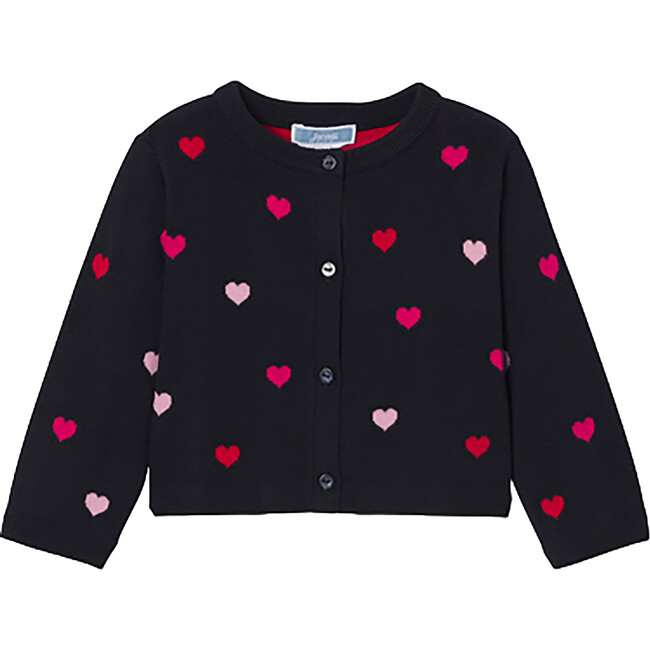 Baby Girl Cardigan, Navy/Multicolour