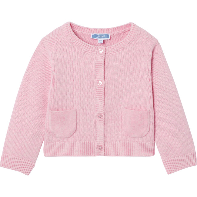 Baby Girl Cardigan, Heather Pink