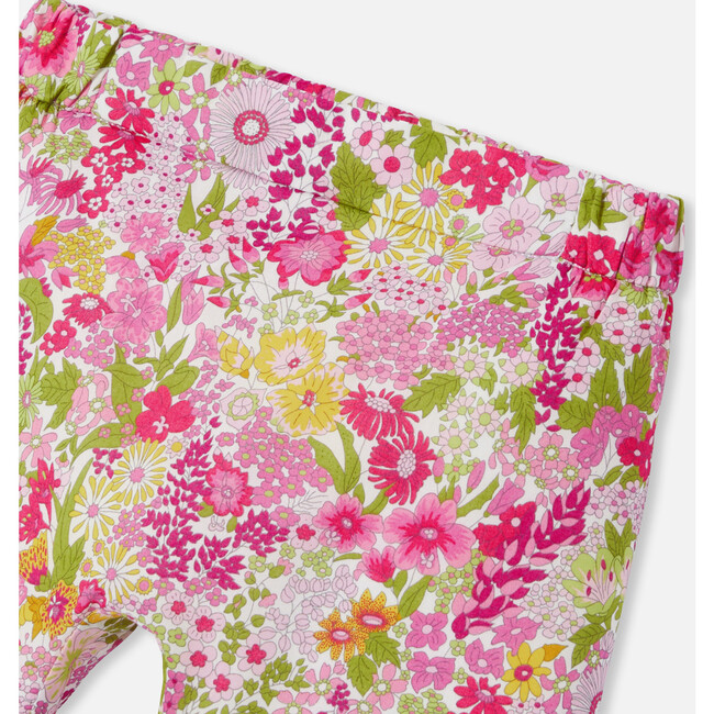 Baby Girl Comfort Trousers in Liberty Fabric, Pink/Multicolour - Pants - 3