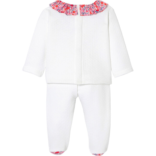 Baby Girl Comfort Set Double Jersey, White - Mixed Apparel Set - 2