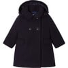 Baby Girl Coat, Navy - Coats - 1 - thumbnail