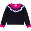 Baby Girl Cardigan, Navy/Multicolour - Cardigans - 2