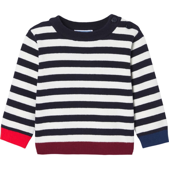 Baby Boy Sweater, Navy/White