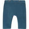 Baby Boy Velour Trousers, Petrol Blue - Pants - 1 - thumbnail