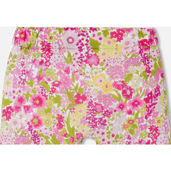 Baby Girl Comfort Trousers in Liberty Fabric, Pink/Multicolour - Pants - 4