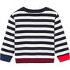 Baby Boy Sweater, Navy/White - Sweaters - 2