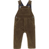 Baby Boy Corduroy Overalls, Bronze - Rompers - 1 - thumbnail