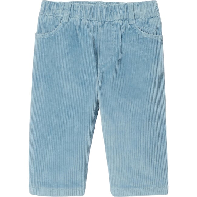 Baby Boy Corduroy Pants, Aqua - Pants - 1