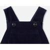 Baby Boy Velour Overalls, Navy - Rompers - 5