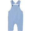 Baby Boy Poplin Overalls, White/Blue - Rompers - 1 - thumbnail