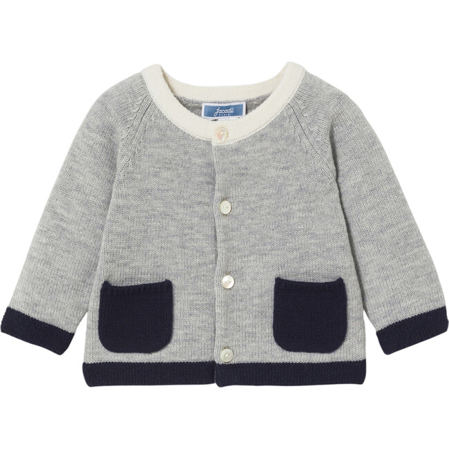 Baby Boy Cardigan, Grey/Multicolour - Cardigans - 1