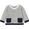 Baby Boy Cardigan, Grey/Multicolour - Cardigans - 1 - thumbnail