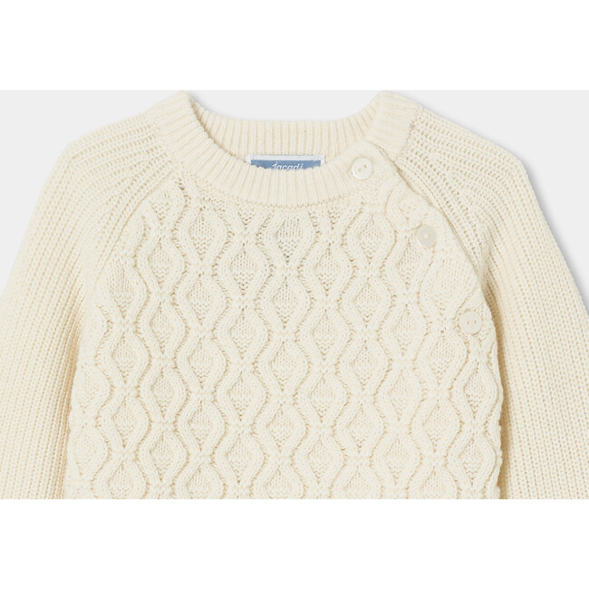 Baby Boy Sweater, Soft white - Sweaters - 4