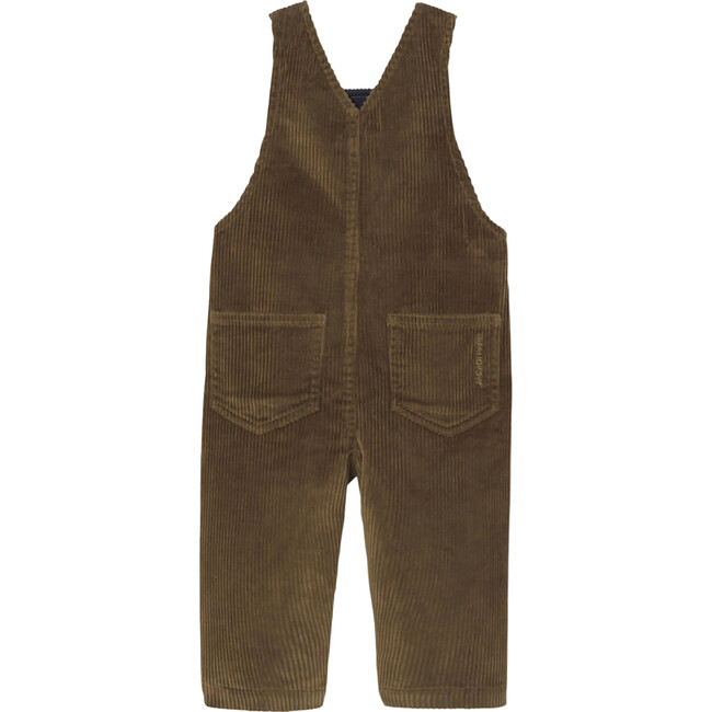 Baby Boy Corduroy Overalls, Bronze - Rompers - 2