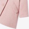 Baby Girl Coat in Wool Cloth, Heather Pink - Coats - 6