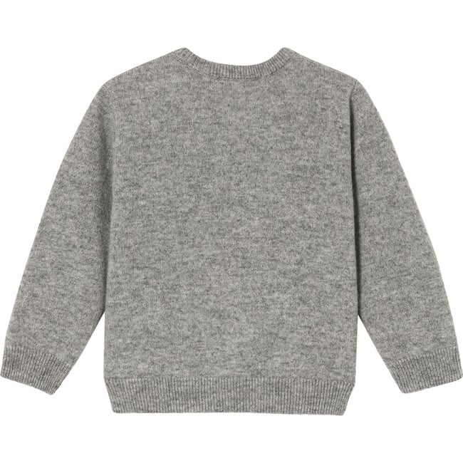 Baby Boy Cashmere Sweater, Light Heather Grey - Sweaters - 2