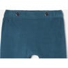 Baby Boy Velour Trousers, Petrol Blue - Pants - 4