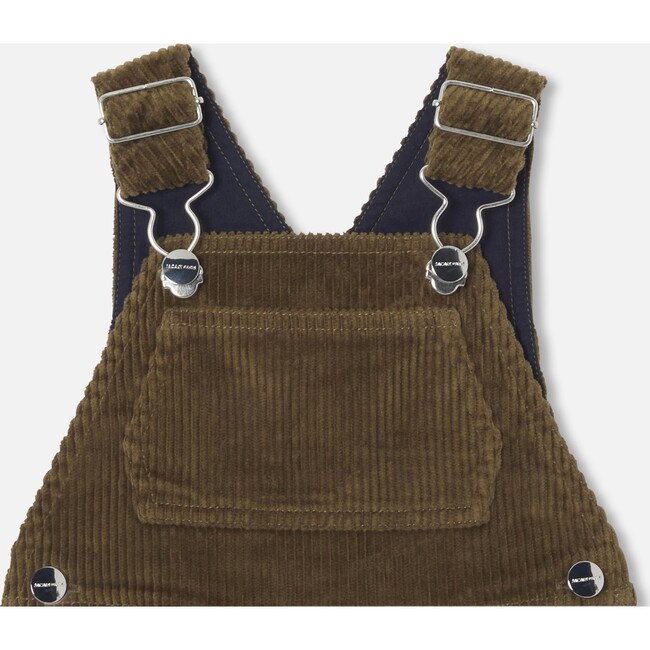 Baby Boy Corduroy Overalls, Bronze - Rompers - 4