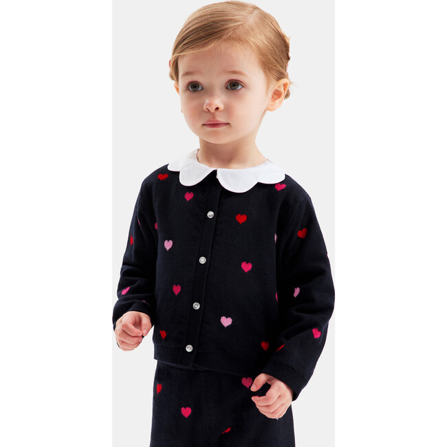 Baby Girl Cardigan, Navy/Multicolour - Cardigans - 6