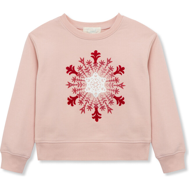 Snowflake Sweatshirt, Pink