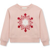 Snowflake Sweatshirt, Pink - Sweatshirts - 1 - thumbnail