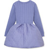 Quilted Sweater Dress, Blue - Dresses - 2