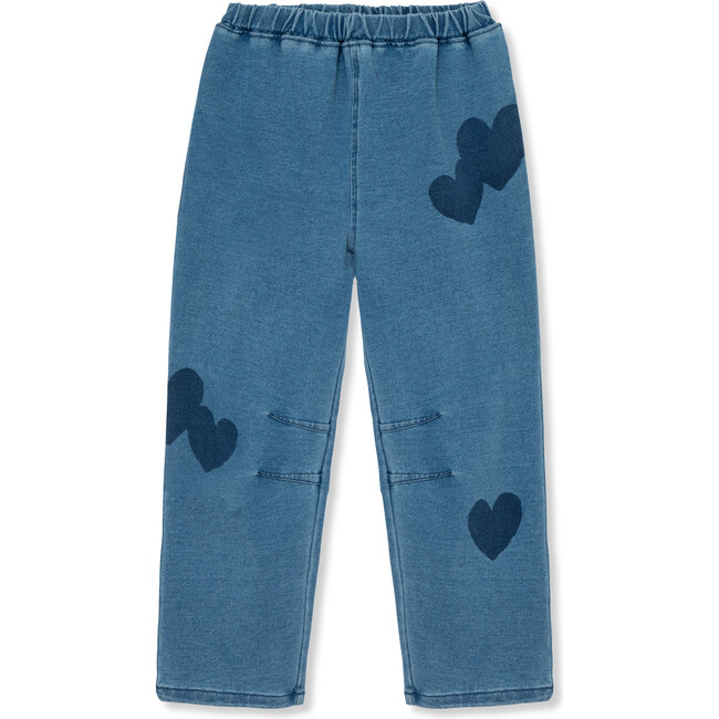 Hearts Knit Denim Pant, Indigo