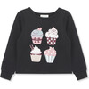 Cupcakes Sweatshirt, Black - Sweatshirts - 1 - thumbnail