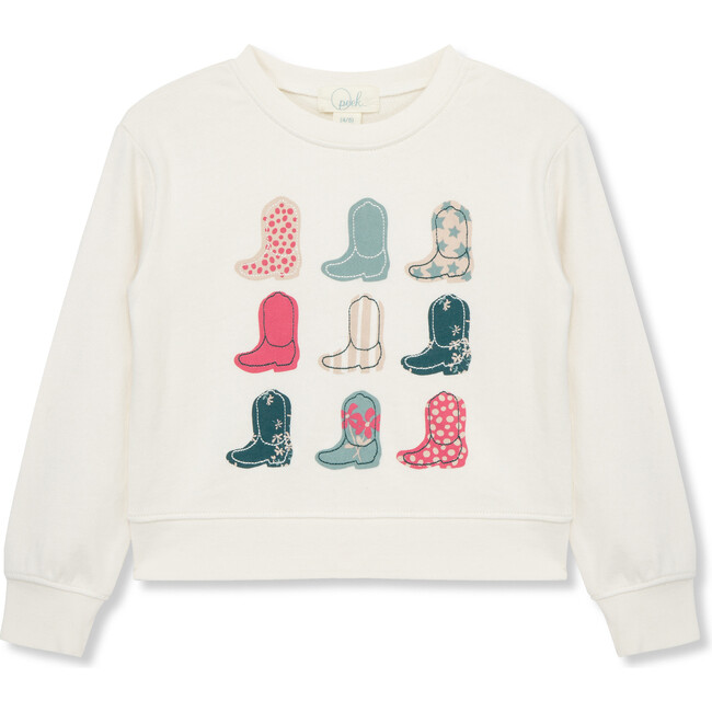 Cowboy Boots Sweatshirt, Off-White