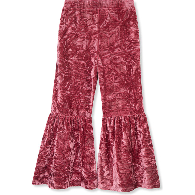 Crushed Velour Pant, Rose - Pants - 2