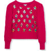 Rainbow Sequins Sweater, Pink - Sweaters - 1 - thumbnail