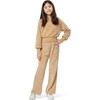 Velour Sequin Pant Set, Tan - Mixed Apparel Set - 2