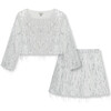 Sequin Fringe Skirt Set, Silver - Mixed Apparel Set - 1 - thumbnail