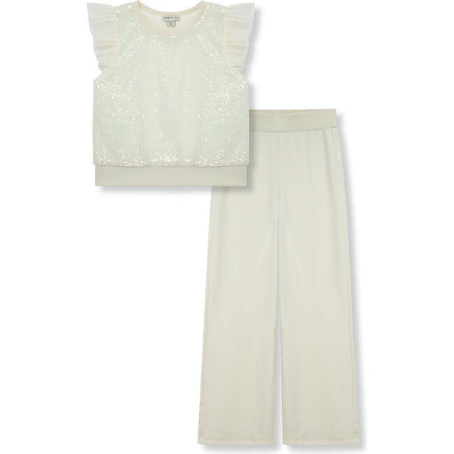 Sequin Pant Set, Off-White - Mixed Apparel Set - 1