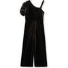 Velour Wrap Jumpsuit, Black - Jumpsuits - 2