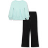 Fuzzy Sweater Set, Aqua - Mixed Apparel Set - 2