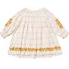 Tulip Embroidered Long Sleeve Dress, Multicolor Plaid - Dresses - 1 - thumbnail