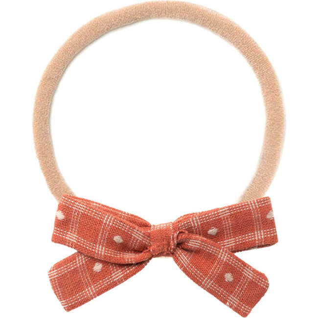 Fabric Bow Headband, Auburn Yarn Dye