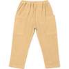 Desert Elastic Waist Straight Leg Side Pocket Pants, Mustard - Pants - 1 - thumbnail