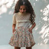 Bow Waist Short Twirly Skirt, Spring Ditsy Print - Skirts - 3