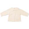 Acadia Sweet Collar Long Sleeve Half Buttoned Top, Macadamia - Blouses - 1 - thumbnail