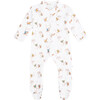 Squirrel Print Jersey Footie, White - Footie Pajamas - 1 - thumbnail