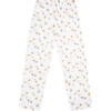 Squirrel Print Henley Women's Pajamas, White - Pajamas - 4